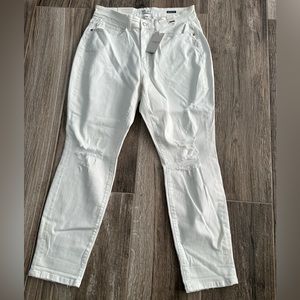 Judy Blue White Mid Rise Pants